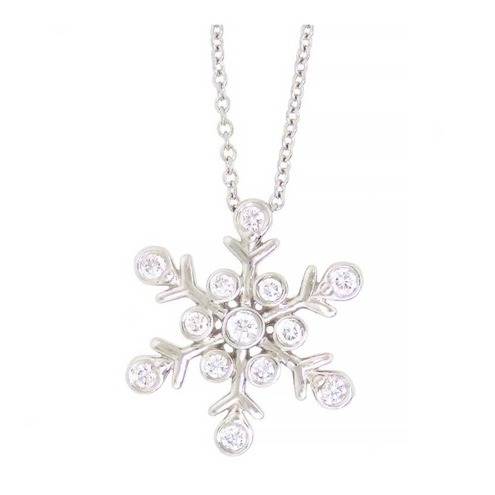 Tiffany Snowflake Necklace Platinum Diamond